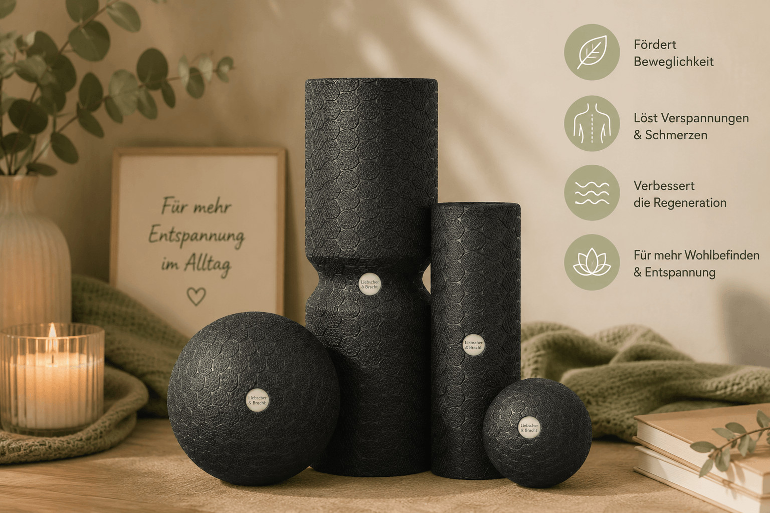 Faszienrolle für sanfte Selbstmassage