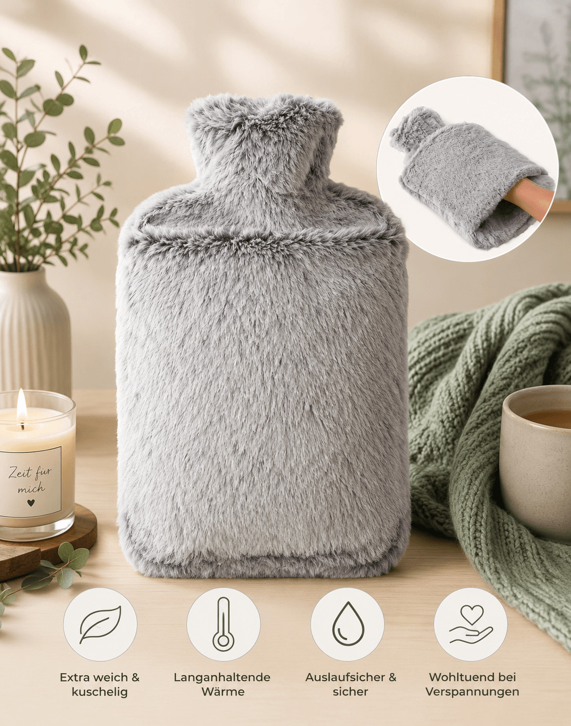 Wärmflasche als kleiner Selfcare-Helfer